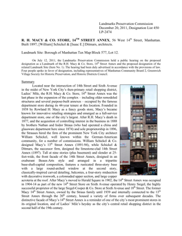 Landmarks Preservation Commission December 20, 2011, Designation List 450 LP-2474