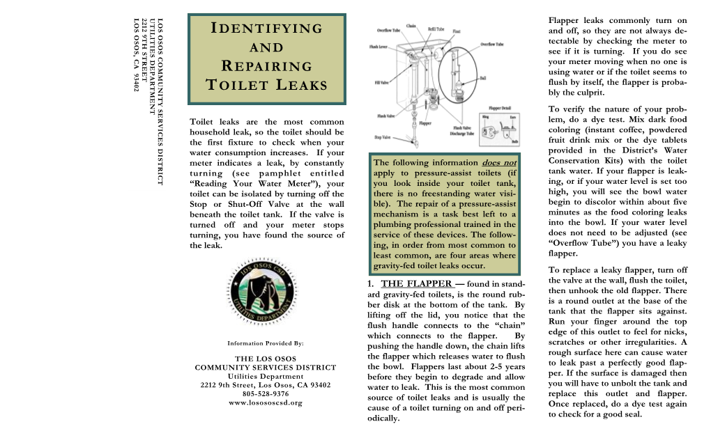 Identifying and Repairing Toilet Leaks