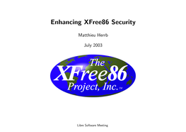 Enhancing Xfree86 Security