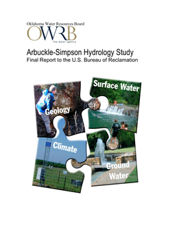 Arbuckle-Simpson Hydrology Study Final Report to the U.S