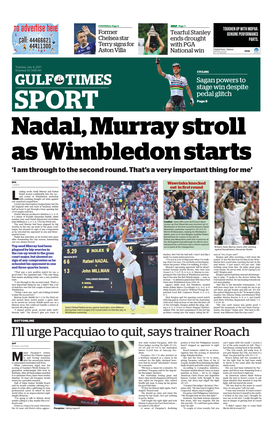 Kvitova Makes Winning Wimbledon Comeback SPOTLIGHT Horn Brushes AFP, London Johanna Larsson, Ranked Number 53