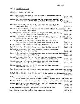 AB26.5 CIRCULATION LIST Dipl. Math. Reiner Durchholz, 7755