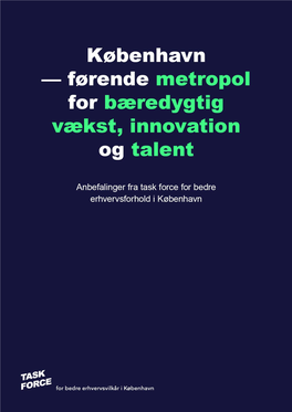 Førende Metropol for Bæredygtig Vækst, Innovation Og Talent