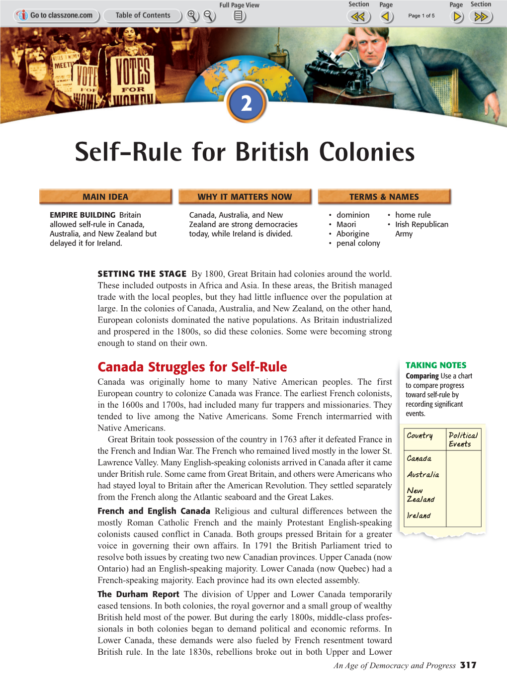 Self-Rule for British Colonies