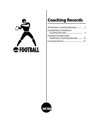 NCAA Division I Football Records (Coaching Records)