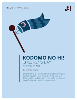KODOMO NO HI! CHILDREN’S DAY Activities for Kids