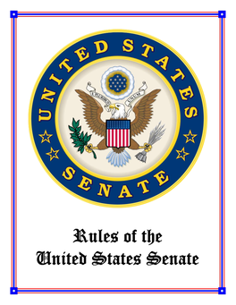Appointment of a Senator to the Chair 2 Rule Ii
