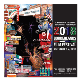Borderlands Film Festival October 2-7, 2018