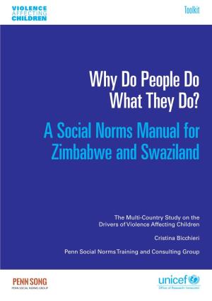 A Social Norms Manual for Zimbabwe and Swaziland