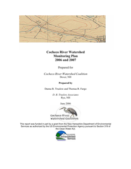 Cocheco River Watershed Monitoring Plan 2006 and 2007