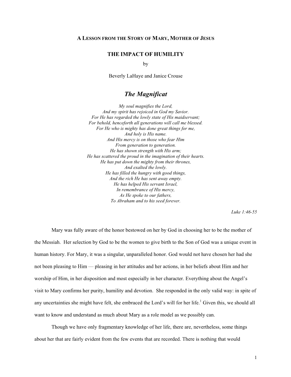 The Magnificat