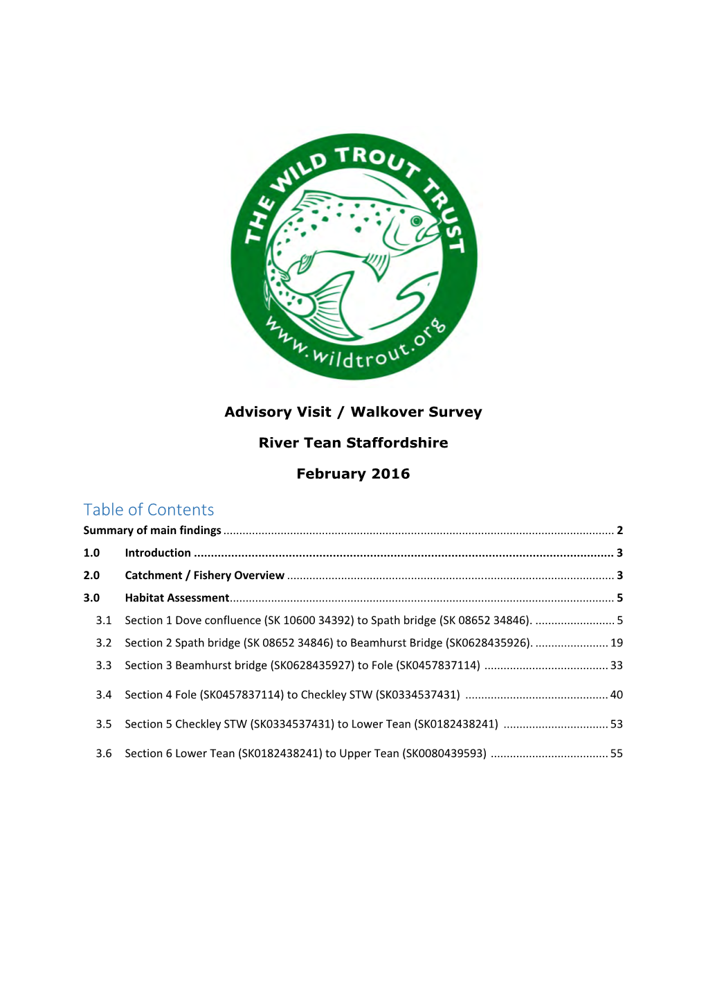 Table of Contents Summary of Main Findings