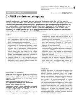 CHARGE Syndrome: an Update