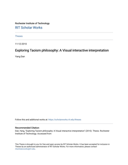Exploring Taoism Philosophy: a Visual Interactive Interpretation