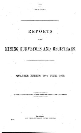 MINING SURVEYORS and Registrarso