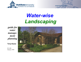Water-Wise Landscaping Guide for Water Manage- Ment Planning