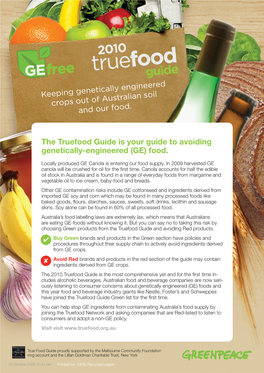The Truefood Guide Is Your Guide to Avoiding Genetically-Engineered (GE) Food