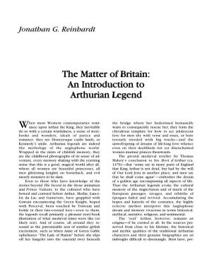 The Matter of Britain: an Introduction to Arthurian Legend