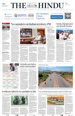 PM Scindia, Digvijaya Post No Border Post Was Occupied, Modi Tells All-Party Meet; Sonia Asks If There Was an Intelligence Failure Easy RS Poll Victories