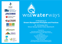 A Workshop in Stream Management Principles And