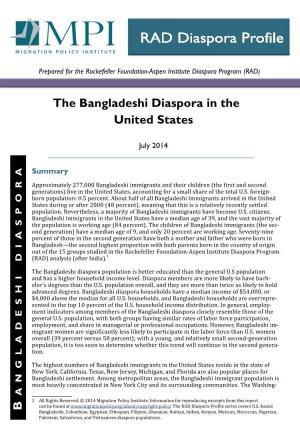 The Bangladeshi Diaspora in the United States