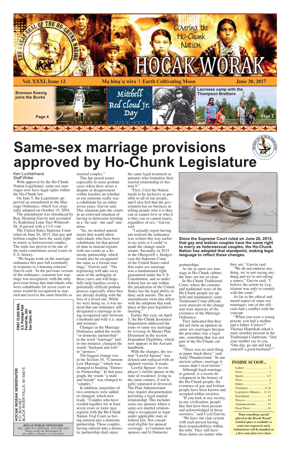 Same-Sex Marriage Provisions Approved by Ho-Chunk Legislature