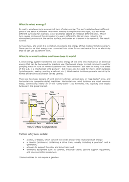 Turbine Subsystems Include