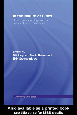 In the Nature of Cities: Urban Political Ecology