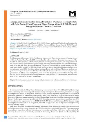 Energy Analysis and Carbon Saving Potential of a Complex Heating