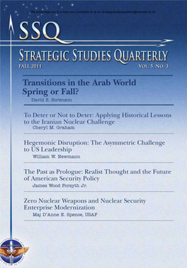 Strategic Studies Quarterly, Fall 2011, Vol. 5, No. 3