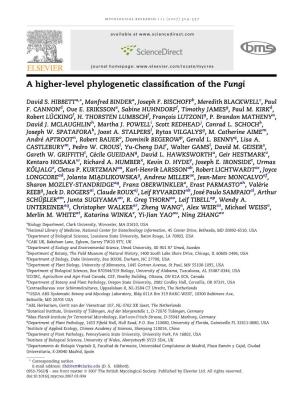 A Higher-Level Phylogenetic Classification of the Fungi