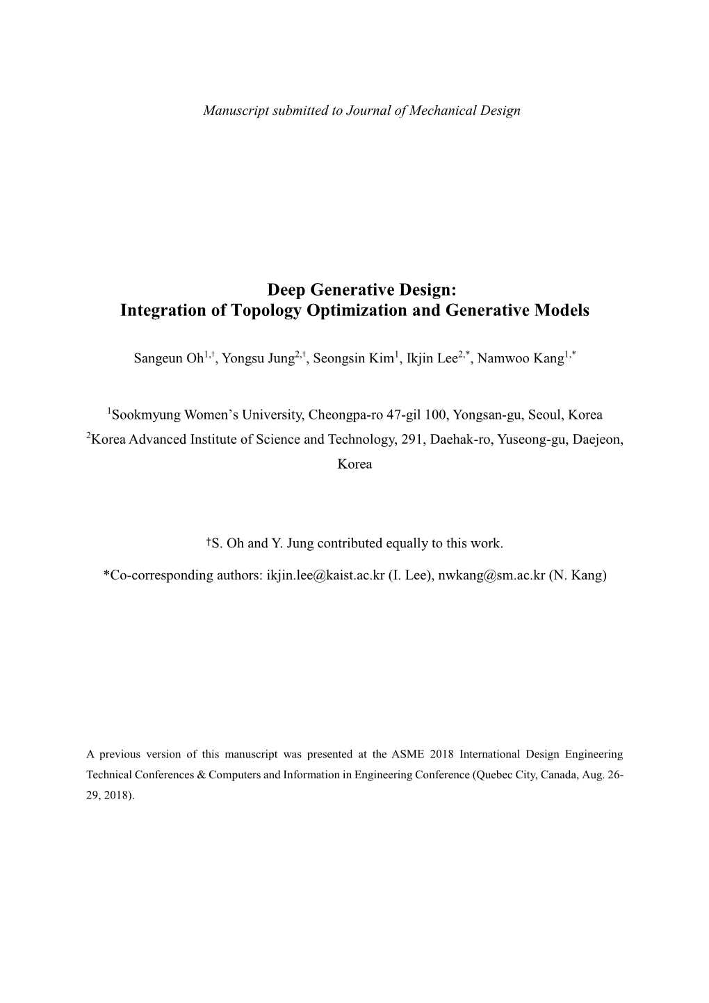 Integration of Topology Optimization and Generative Models