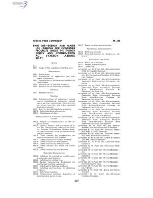 16 CFR Ch. I (1–1–20 Edition) § 305.22