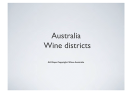 Australia Wine Districts