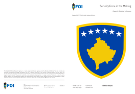 Security Force in the Making: Capacity Building in Kosovo