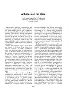 Antipodes on the Moon