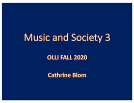 Music and Society 3