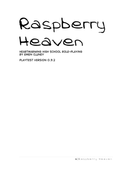Raspberry Heaven Playtest Version 0.3.2