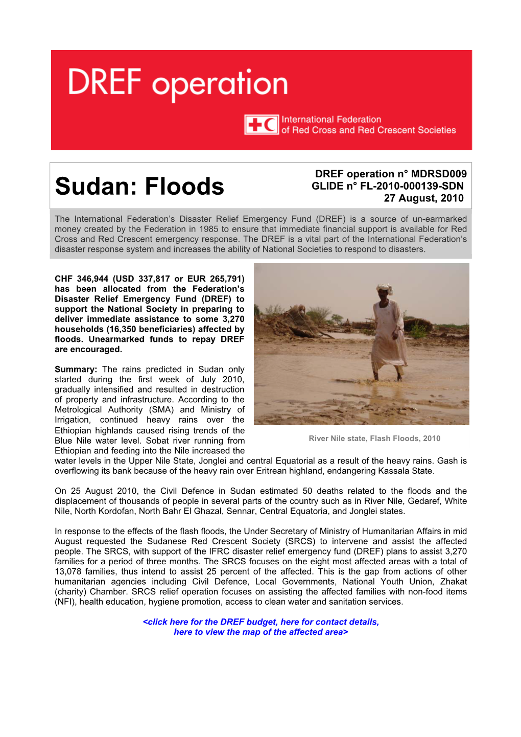 Sudan: Floods 27 August, 2010