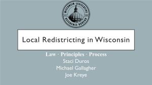 Local Redistricting in Wisconsin