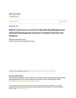 Cryptococcus Neoformans&lt;/Em&gt;