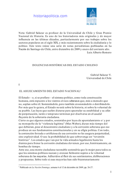 1 Nota: Gabriel Salazar Es Profesor De La Universidad De Chile Y Gran