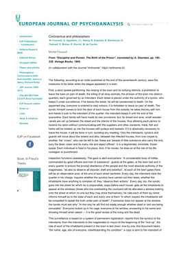 Coronavirus and Philosophers | European Journal of Psychoanalysis
