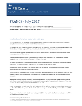 FRANCE - July 2017