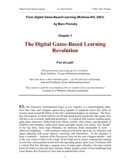 The Digital Game-Based Learning Revolution