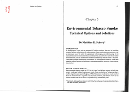 Chapter 5 Environmental Tobacco Smoke Technical Options And