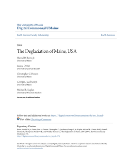 The Deglaciation of Maine, U.S.A