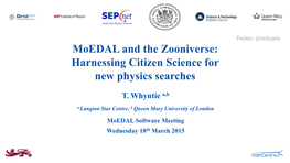 Moedal and the Zooniverse: Harnessing Citizen Science for New Physics Searches
