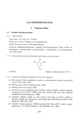 2,4,6-Trinitrotoluene Inciude Entsufon, Gradetol, Nitropel, Tolit