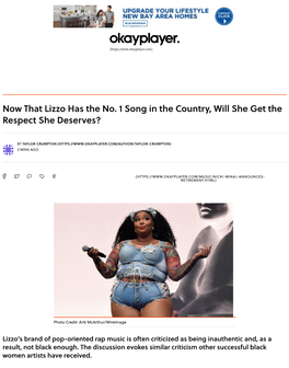 Now That Lizzo Has the No. 1 Song in the Country, Will She Get the Respect She Deserves?